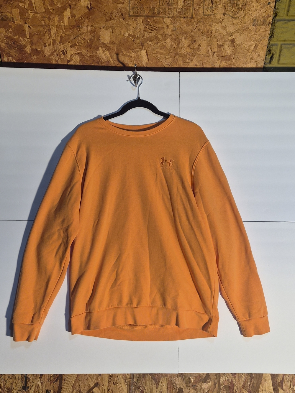 Under Armour Men's Orange Crewneck Sweatshirt with Subtle Logo